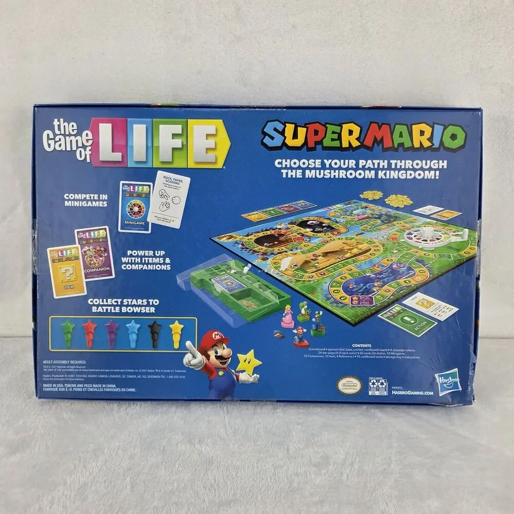 2021 Hasbro Game of Life Super Mario Edition Complete Open Box Fast Shipping